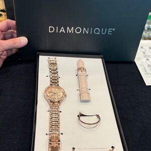 Diamonique watch and accessories